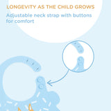 Polka Tots Waterproof Silicone Bibs with Pocket and Adjustable Snaps Fox - Sky Blue - Laadlee