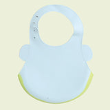 Polka Tots Waterproof Silicone Bibs with Pocket and Adjustable Snaps - Car - Laadlee