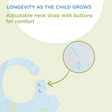 Polka Tots Waterproof Silicone Bibs with Pocket and Adjustable Snaps - Car - Laadlee