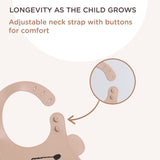 Polka Tots Waterproof Silicone Bibs with Pocket and Adjustable Snaps Car - Light Brown - Laadlee