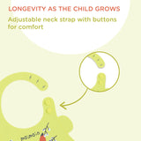 Polka Tots Waterproof Silicone Bibs with Pocket and Adjustable Snaps - Fox - Laadlee