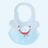 Polka Tots Waterproof Silicone Bibs with Pocket and Adjustable Snaps - Strawberry Man - Laadlee