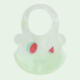 Polka Tots Waterproof Silicone Bibs with Pocket and Adjustable Snaps - Watermelon - Laadlee