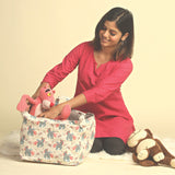 Polka Tots Toy Storage Canvas Box - Unicorn - Laadlee