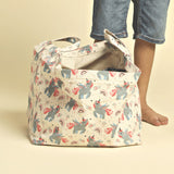 Polka Tots Toy Storage Canvas Box - Unicorn - Laadlee