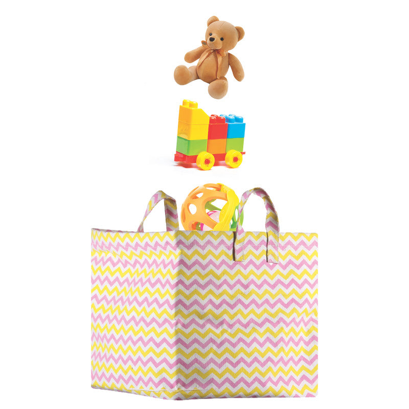 Polka Tots Toy Storage Canvas Box - Zic Zac - Laadlee
