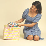 Polka Tots Toy Storage Canvas Box - Zic Zac - Laadlee