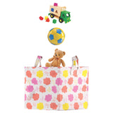 Polka Tots Toy Storage Canvas Box - Cloud - Laadlee