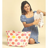 Polka Tots Toy Storage Canvas Box - Cloud - Laadlee