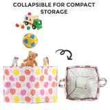 Polka Tots Toy Storage Canvas Box - Cloud - Laadlee