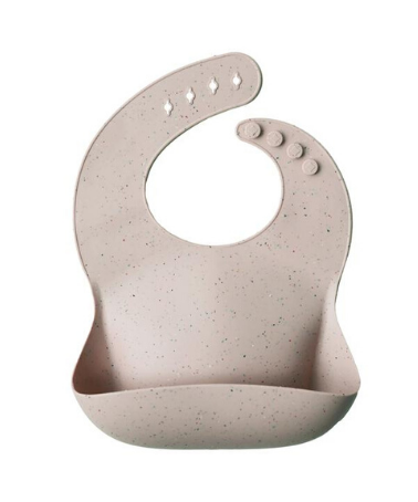 Mushie Silicone Bib Shifting Sand Terrazzo - Laadlee