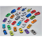 D-Power Diecast Cars 1:64 Scale Metal Alloy Die-cast Vehicles with Storage Carrying Tub 30pcs