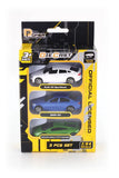 D-Power 1:64 Diecast Car Set - Green (Pack of 3) (Audi A5 White, BMW M5 Blue, Lamborghini LP570-4)