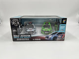 D Power - Rally Monster | Radio Remote Control Car - White / Green (Twin Pack) - Laadlee
