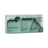 Done By Deer Silicone Stick & Stay Snack Plate Croco - Green