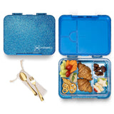 Hydrobrew Glitter 6/4 Convertible Bento Lunch Box - Blue