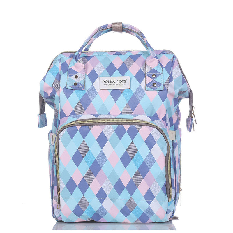 Polka Tots Diaper Bag - Checkered - Laadlee