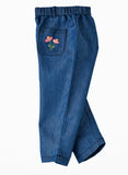 Jelliene Girls Embroidered Denim Pants