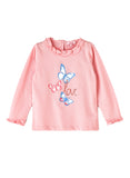 Jelliene Girls Butterfly Graphic Print Top - Pink