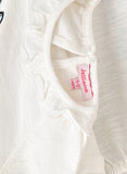 Jelliene Girls Beautiful Butterfly Top - White
