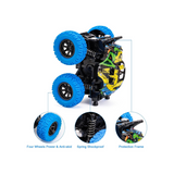 D-Power Inertia Drive Friction Stunt Monster Truck - Blue - Laadlee
