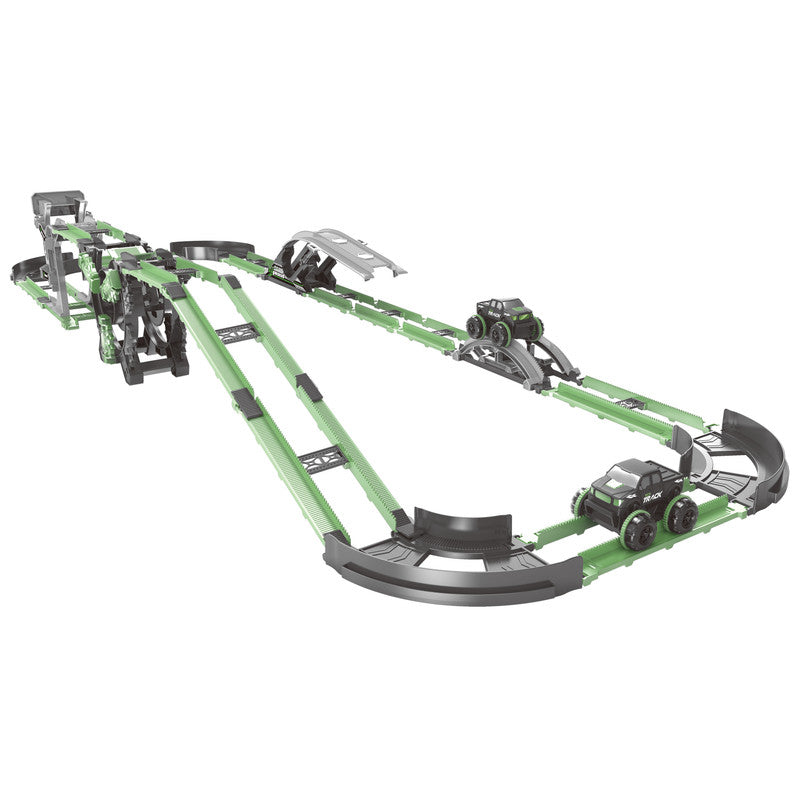 D-Power Jumbo Ultimate DIY Free Build Stunt Car Track Set - 99Pc - Laadlee