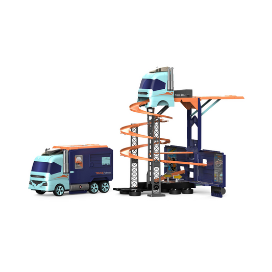 D-Power Super 2-in-1 Construction Truck With Truck & Track Set - Blue