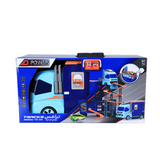 D-Power Super 2-in-1 Construction Truck With Truck & Track Set - Blue - Laadlee