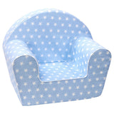 Delsit Arm Chair - Baby Blue with White Spots