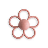 Mushie Daisy Rattle Teether - Dusty Rose