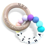Desert Chomps Personalized Teether Lasso - Rainbow