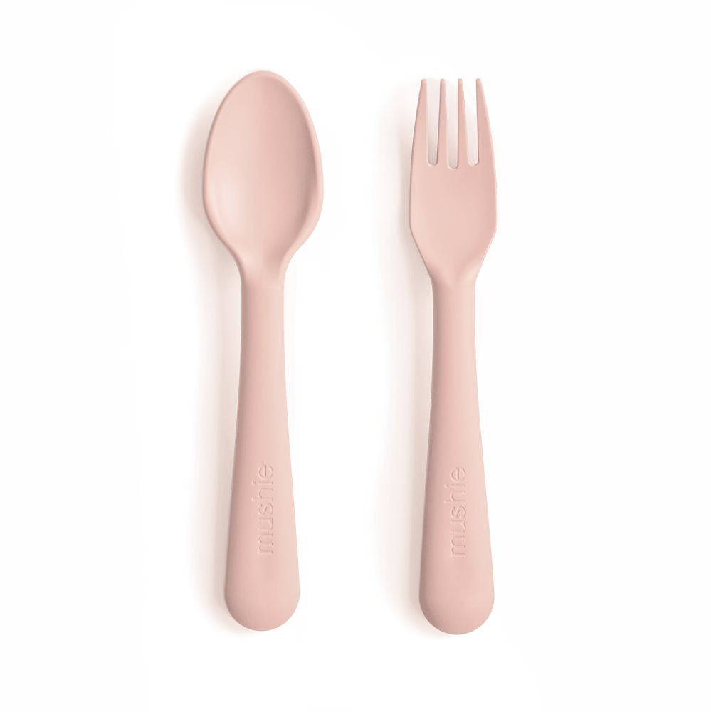 Mushie Fork & Spoon Blush - Laadlee