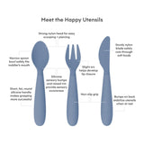 ezpz Happy Cutlery Set - Indigo
