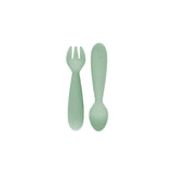 ezpz Mini Utensils (Spoon + Fork) - Sage
