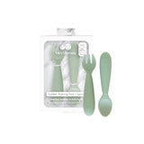 ezpz Mini Utensils (Spoon + Fork) - Sage