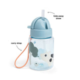 Done By Deer Straw Bottle Tiny Farm 280ml - Blue