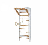 Ezzro Swedish Ladder Gym - White and Natural