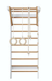 Ezzro Swedish Ladder Gym - White and Natural