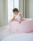Ezzro Light Pink Round Ball Pit With 200 Balls - Light Grey, Transparent, Baby Blue, White - Laadlee