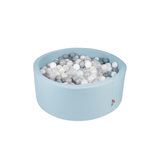 Ezzro Pale Blue Round Ball Pit With 400 Balls - Transparent, White, Silver, Light Grey - Laadlee