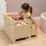 Ezzro Montessori Table Set - Natural / Light Green - Laadlee