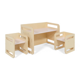 Ezzro Montessori Table Set - Natural / Light Pink - Laadlee