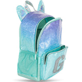 Eazy Kids Girl Glitter 17Inch Backpack With Lunch Bag and Pencil Case - Green (Set of 3)