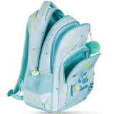 Eazy Kids Little Daisy 17Inch School Bag With Lunch Bag and Pencil Pouch - Green (Set of 3)