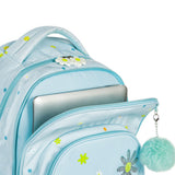 Eazy Kids Little Daisy 17Inch School Bag With Lunch Bag and Pencil Pouch - Green (Set of 3)