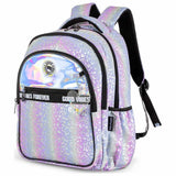 Eazy Kids Good Vibes 17Inch School Bag With Lunch Bag and Pencil Case - Silver (Set of 3)