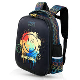 Eazy Kids Awesome 17Inch School Bag With Lunch Bag and Pencil Case - Black (Set of 3)