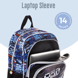 Eazy Kids Car Racing 18Inch Backpack With Lunch Bag and Pencil Case (Set of 3)