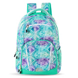 Eazy Kids School Bag Geometrical 18Inch - Green