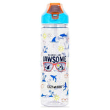 Eazy Kids Jawsome Shark 2-In-1 Tritan Water Bottle 650ml - Blue
